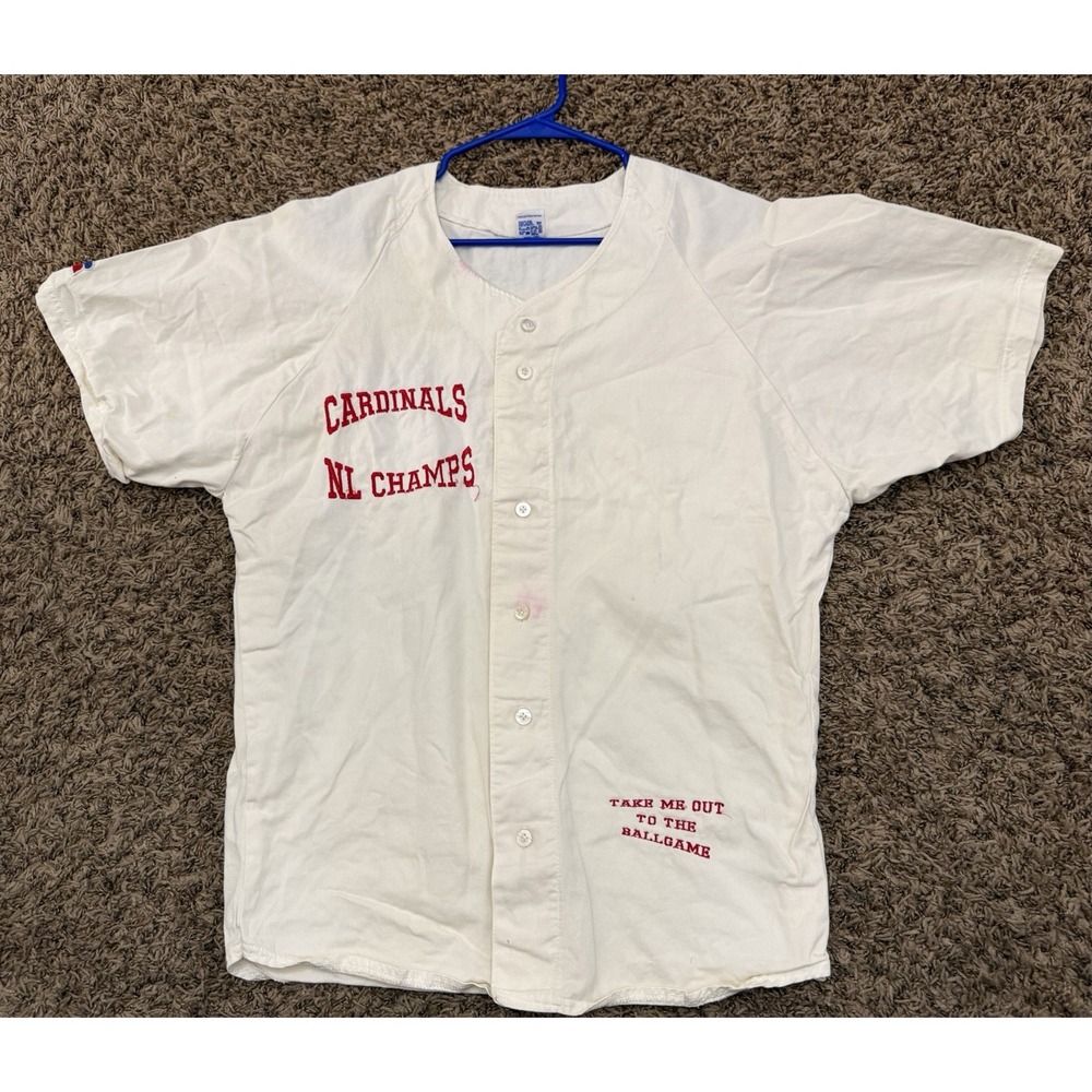 Vintage 70's/80's Russell USA St. Louis Cardinals NL Champs Jerseys Size XL